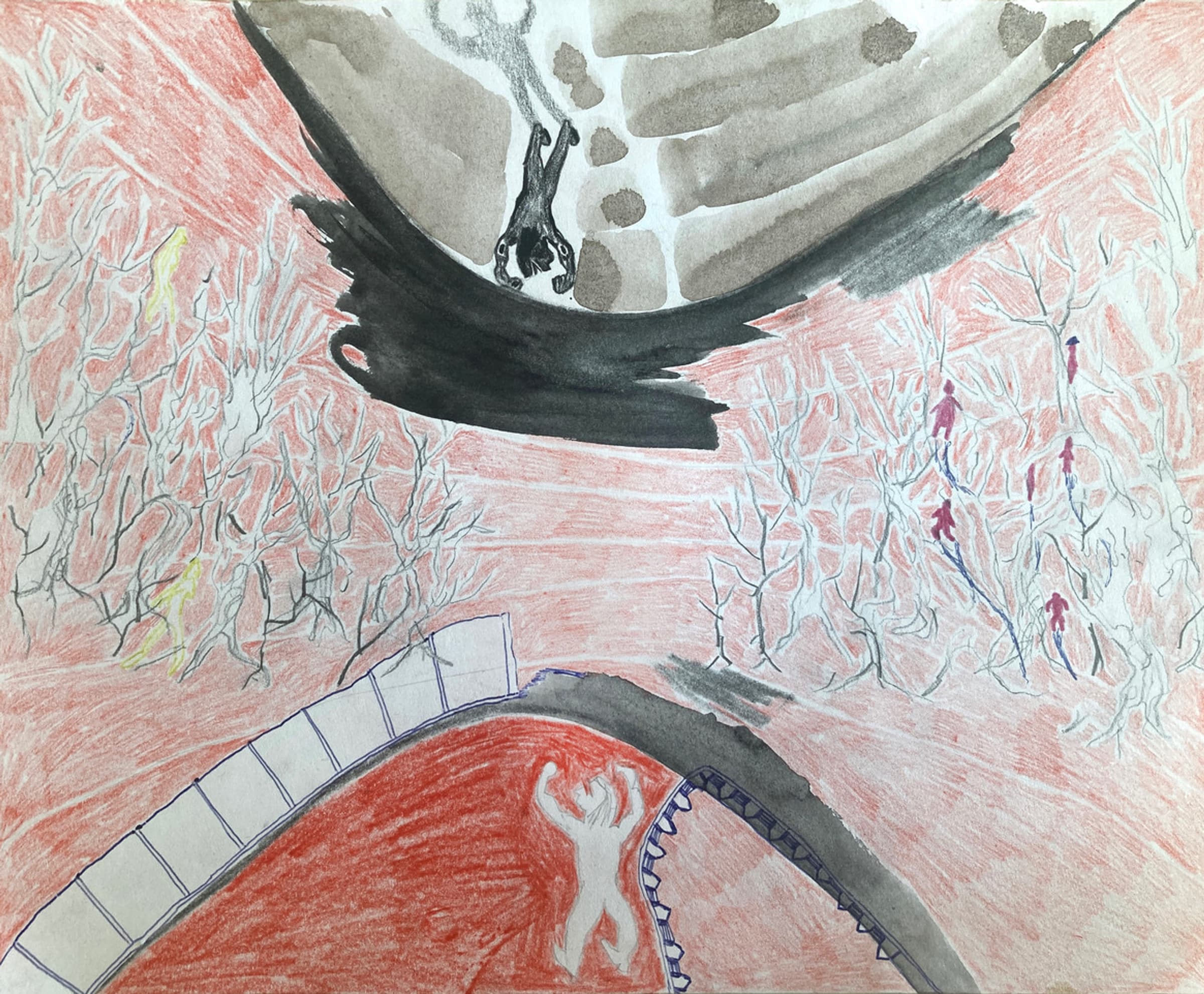 Zonder titel 21x30cm verschillende materialen op papier 2022